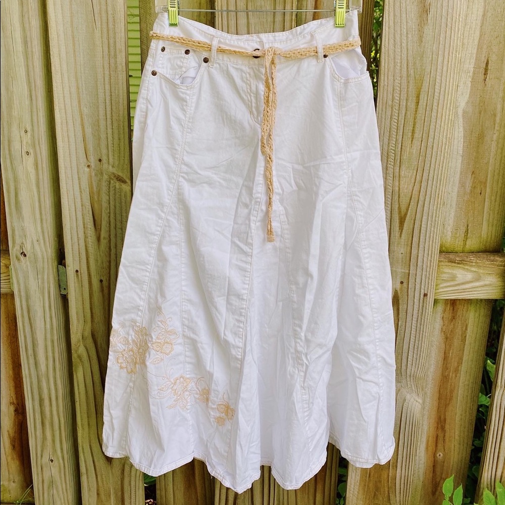 Y2K Faded Glory Embroided Maxi Skirt